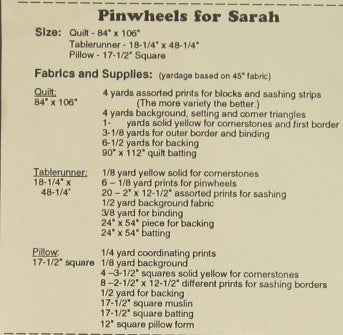 PINWHEELS FOR SARAH