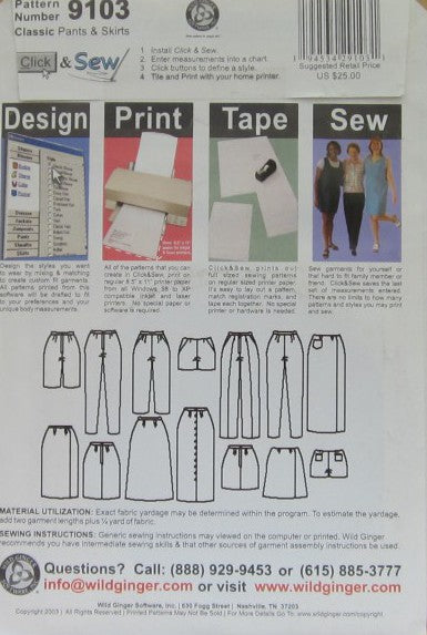 CLASSIC PANTS AND SKIRTS CLICK AND SEW