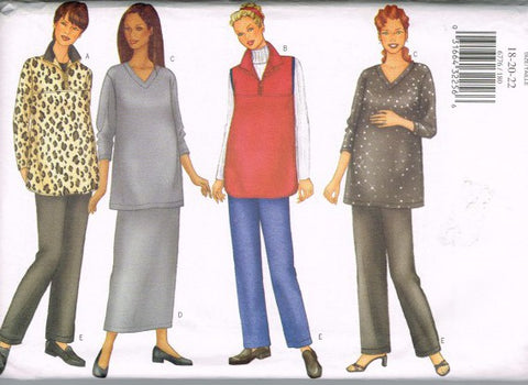 MISSES'/MISSES' PETITE MATERNITY JACKET, VEST, TOP, SKIRT AND PANTS