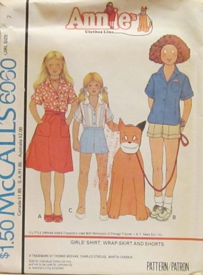 GIRLS SHIRT WRAP SKIRT AND SHORTS