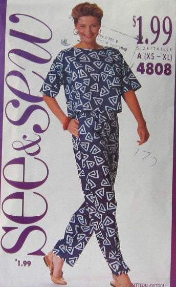 MISSES/MISSES PETITE TOP AND PANTS