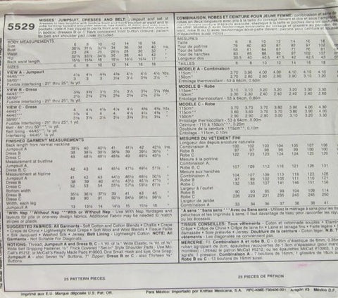 MISSES' JUMPSUIT, DRESS AND BELT