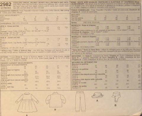 TODDLERS DRESS JACKET PANTS AND HAT