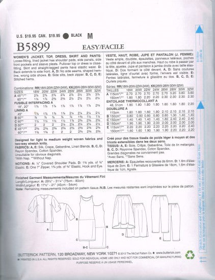WOMEN'S JACKET, TOP, DRESS, SKIRT AND PANTS