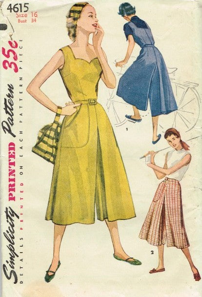 MISSES' AND WOMEN'S CULOTTE-SUNDRESS, CULOTTE-JUMPER AND