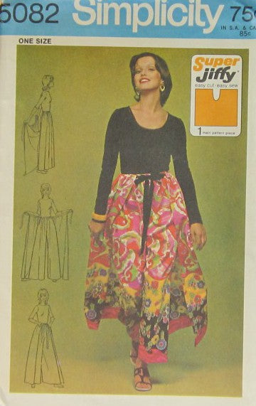 WRAP AND TIE PANTSKIRT