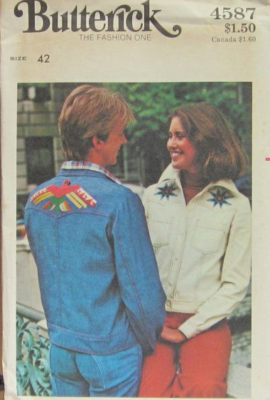 MEN'S JACKET AND APPLIQUE/EMBROIDERY TRANSFER