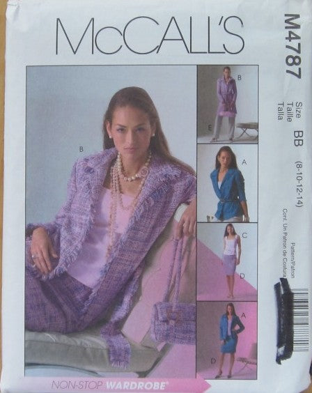 MISSES'/MISS PETITE LINED JACKET IN TWO LENGTHS,TOP,SKIRT AND PANTS