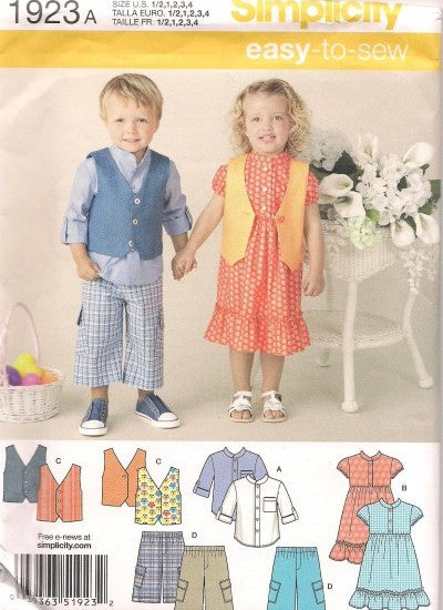 TODDLERS' SHIRT, DRESS, VEST AND SHORTS