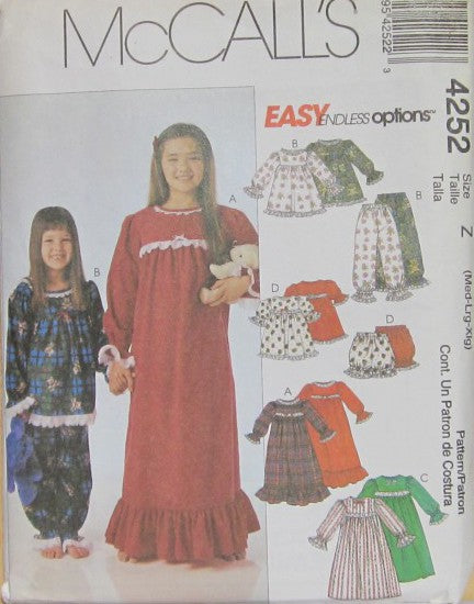 CHILDREN'S/GIRL' NIGHTGOWN TOPS PANTS AND BOLLMERS