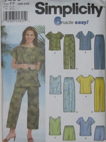 WOMENS TOPS AND PANTS OR SHORTS
