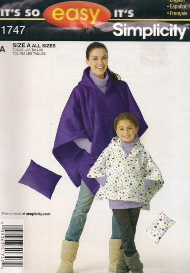 STADIUM PONCHO IN TWO SIZES AND PILLOW