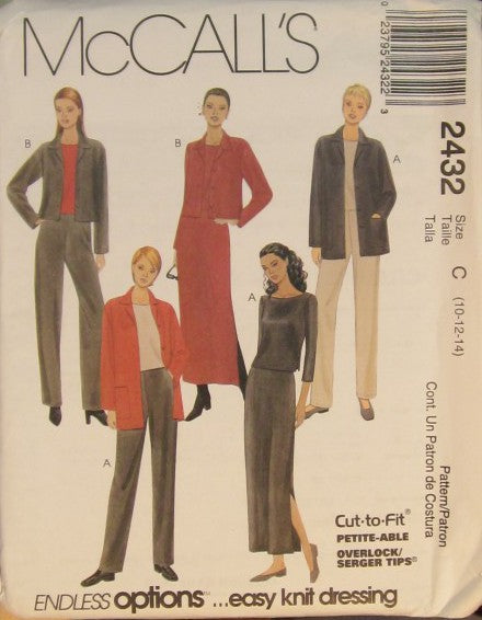 MISSES JACKET TOP PANTS AND SKIRT