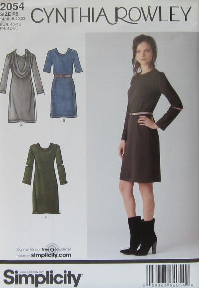 MISSES KNIT DRESS AND COWL-COLLAR