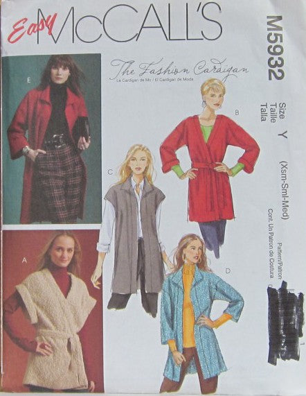 MISSES' CARDIGANS IN TWO LENGTHS AND BELT