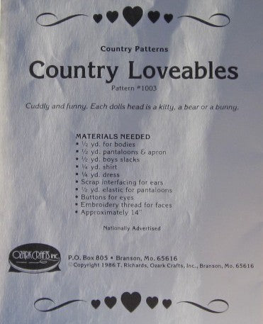 COUNTRY LOVEABLES