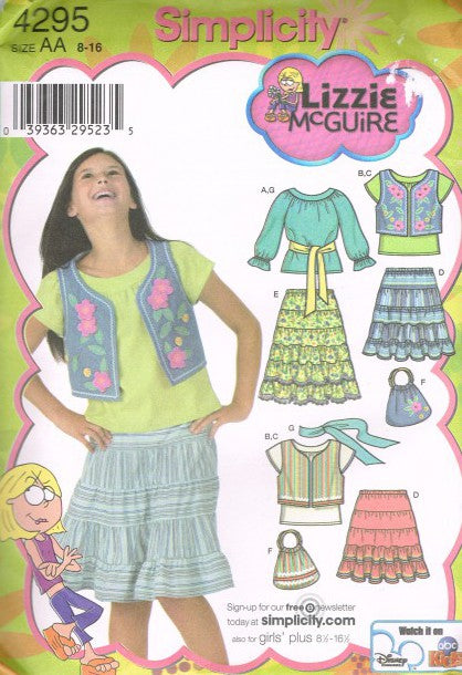 GIRLS'/GIRLS' PLUS TIRED SKIRT IN TWO LENGTHS, PULLOVER TOP,