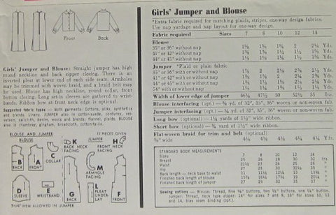 GIRLS JUMPER AND BLOUSE