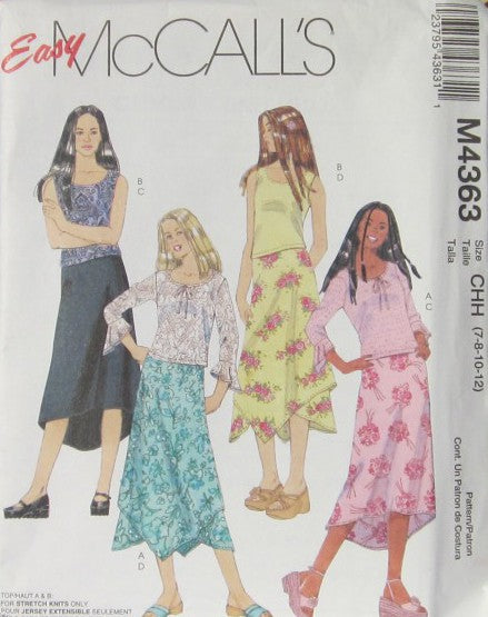 GIRLS TOPS AND SKIRTS