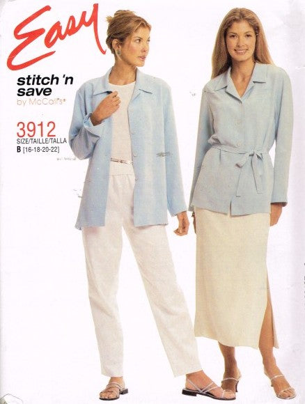 MISSES SHIRT JACKET PULL ON PANTS AND SKIRT