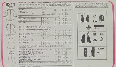 CHILDS DRESS AND SUNDRESS OR JUMPER AND PANTS