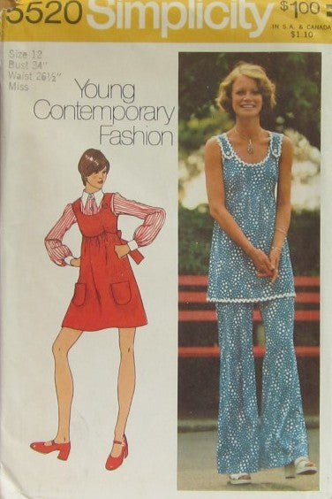 JUNIOR PETITES' AND MISSES' MINI-JUMPER OR TUNIC AND PANTS