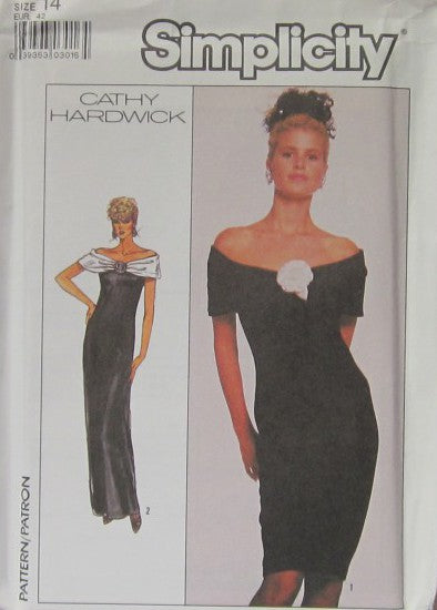 MISSES' SEMI-FITTED LINED DRESS IN TWO LENGTH