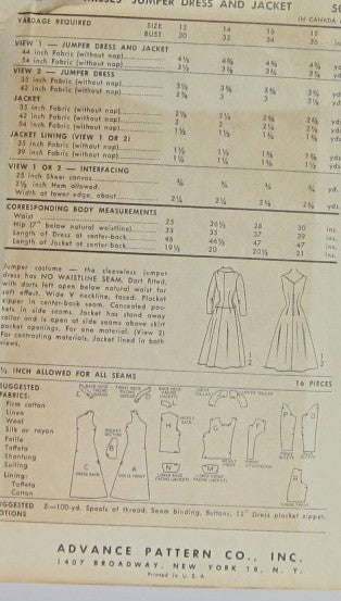 MISSES JUMPER DRESS AND JACKET