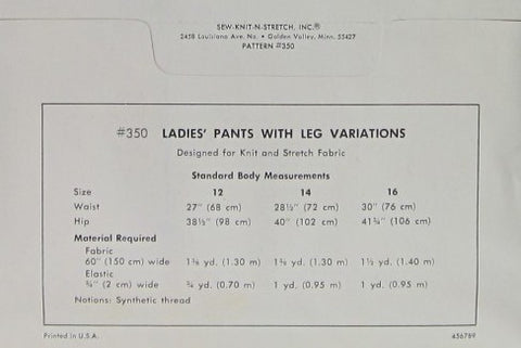 LADIES PANTS