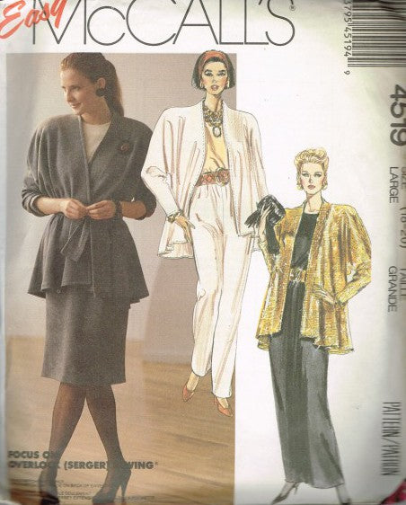 MISSES' UNLINED JACKET, TOP AND SKIRTS, PANTS AND SASH