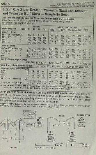 WOMENS AND MISSES DRESS