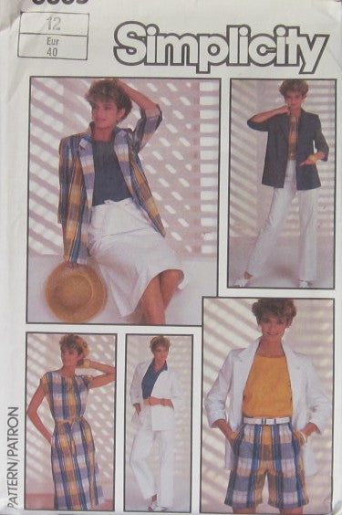 UNLINED JACKET, TOP, PANTS, SHORTS AND WRAP SKIRT