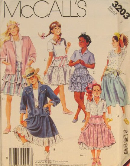 GIRLS SHIRTJACKET, SHIRT, TOP, SHIRT AND PETTICOAT