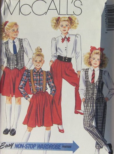 GIRLS VEST BLOUSE SKIRT AND PANTS
