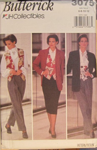 MISSES' JACKET, VEST, SKIRT & PANTS
