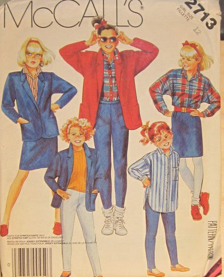 GIRLS JACKET, SHIRT, SKIRT AND PANTS
