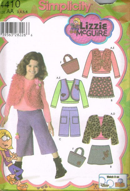 CHILD'S MINI SKIRT, CROPPED PANTS, LINED VEST OR JACKET, BAG AND