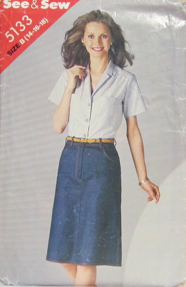 MISSES BLOUSE AND SKIRT