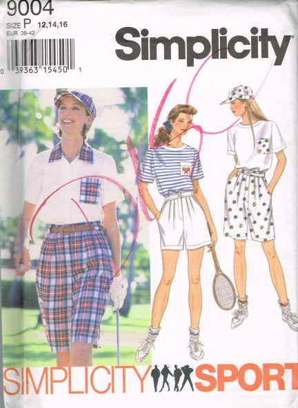MISSES' SHORTS IN TWO LENGTHS, TOP, SHIRT AND CAP MARKED