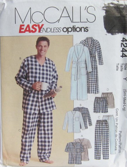MEN'S ROBE, BELT, TOPS, PANTS AND SHORTS