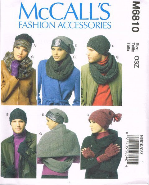 MISSES'/MEN'S HATS, GLOVES AND SCARF