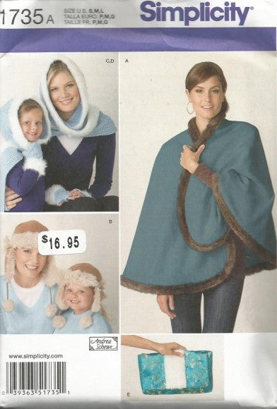 MISSES' CAPE AND PURSE AND CHILD' AND MISSES' HATS AND GLOVE