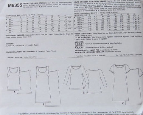 MISSES' TOPS AND DRESSES PALMER PLETSCH