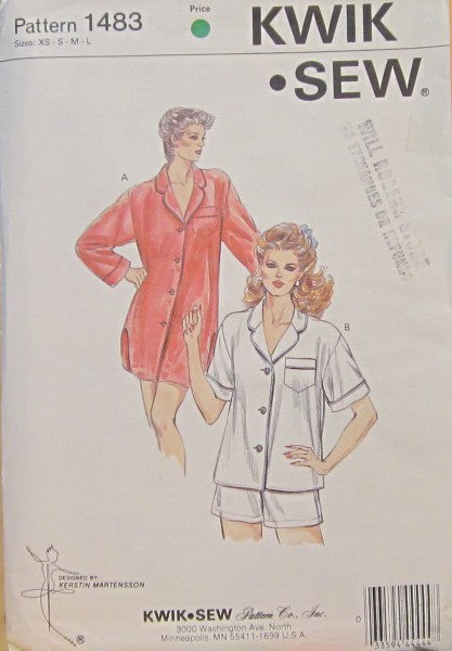 MISSES LOOSE FITTING PAJAMES AND NIGHT SHIRT