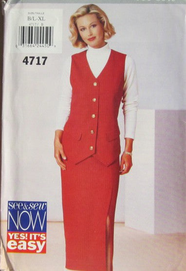MISSES VEST AND SKIRT