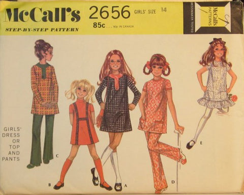 GIRLS DRESS OR TOP AND PANTS