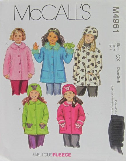 CHILDREN'S AND GIRLS' UNLINED COATS AND HATS
