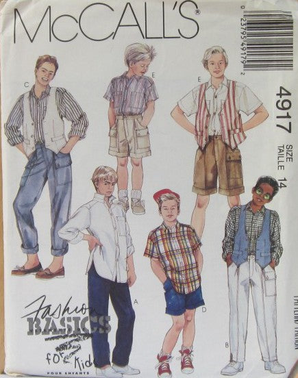 CHILDRENS AND BOYS VEST SHIRT PANTS OR SHORTS