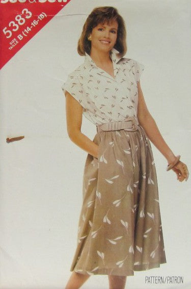 MISSES' TOP AND SKIRT