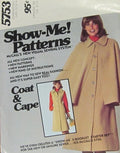 MISSES UNLINED SLEEVELESS COAT WITH DETACHABLE CAPE